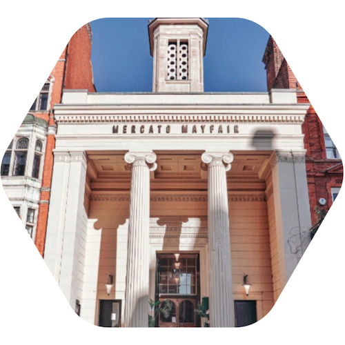 Exterior of Mercato Mayfair at St Mark’s Church